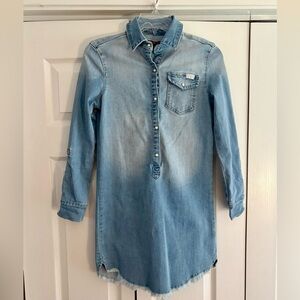 7 for All Mankind Distressed Denim Dress.  Girl’s Size L.